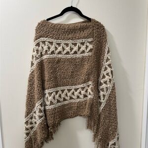Vintage Bohemian Fringe Poncho